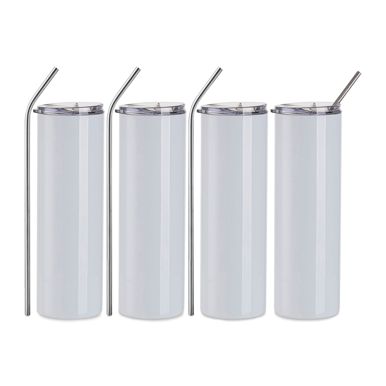 Craft Express Sublimation Printing Stainless Steel Tumblers - 30 oz, White, Set of 4